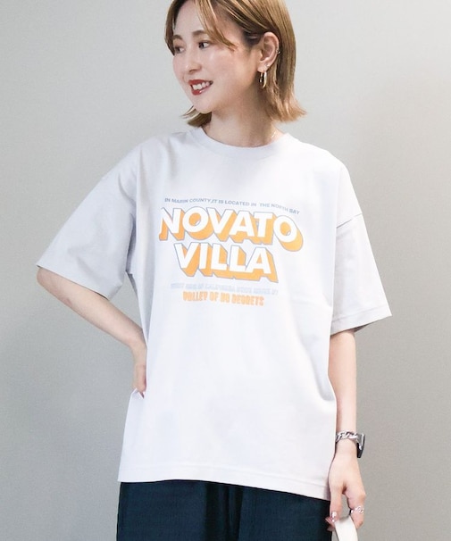 配色ロゴプリントTシャツ