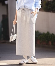 裏起毛スウェットタイトスカート