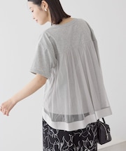 バックチュールレイヤードカットプルオーバー
