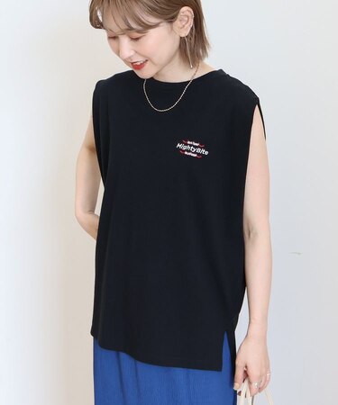 ロゴ刺繍ノースリーブプルオーバー