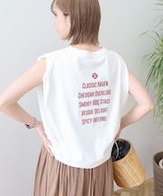 ロゴ刺繍ノースリーブプルオーバー