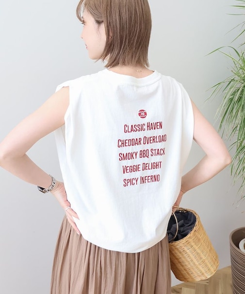 ロゴ刺繍ノースリーブプルオーバー