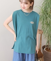 ロゴ刺繍ノースリーブプルオーバー