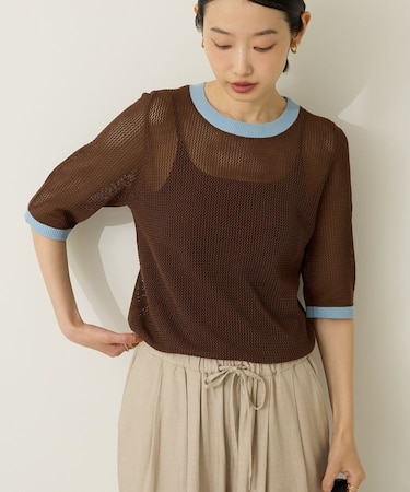 メッシュニットリンガーTシャツ