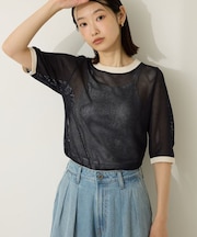 メッシュニットリンガーTシャツ