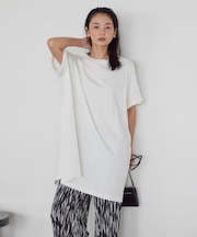 袖ロールアップカットチュニック