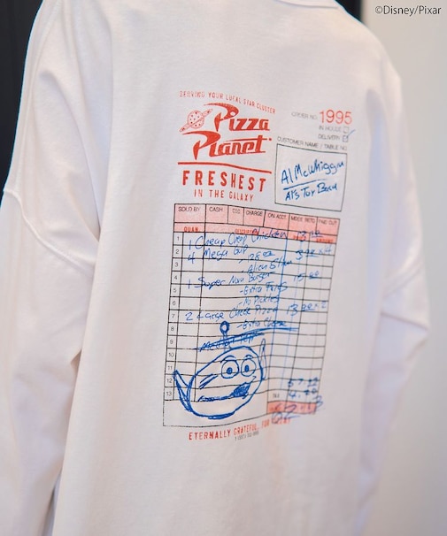 Pizza Planet オーダーメモロングTシャツ