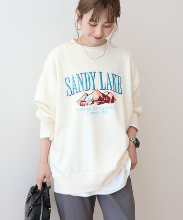 刺繍裏毛プルオーバー