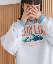 刺繍裏毛プルオーバー