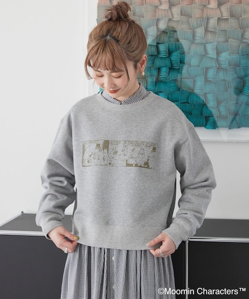 【WEB限定】Moomin コミック柄プリント裏毛プルオーバー