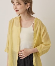 【カップ付き】細リブキャミソール