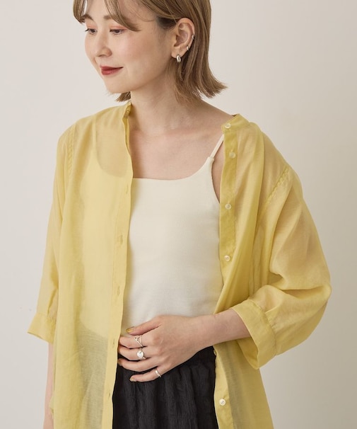 【カップ付き】細リブキャミソール