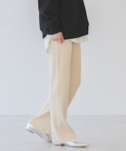 リブニットパンツ