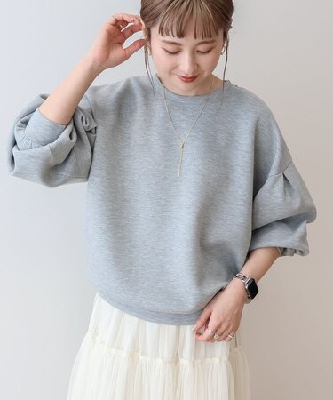 袖タックポンチプルオーバー