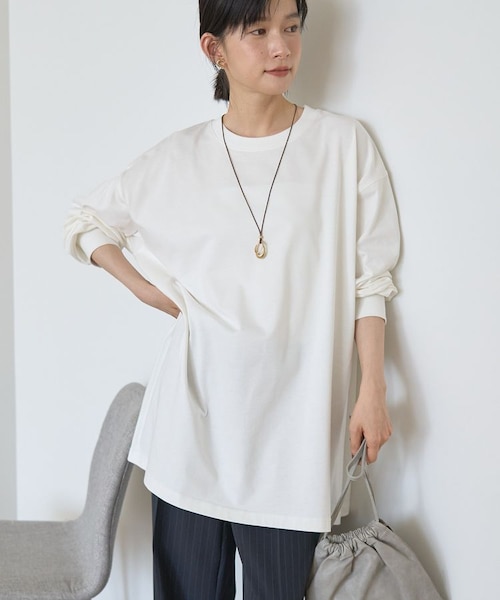 チュニック丈プルオーバー Spick and Span ロングスリーブワイド