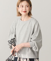 裏毛クロップドプルオーバー
