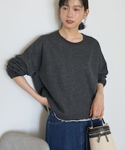 ラメ裏毛スウェットプルオーバー