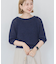 モヘヤ風シアー半袖ニットトップス