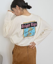 Bright RipsロングTシャツ/チュニック