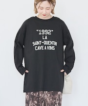 カレッジロゴロングTシャツ/チュニック