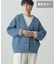 VネックWフェイスニットカーディガン【WEB限定カラー有り】