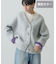 VネックWフェイスニットカーディガン【WEB限定カラー有り】