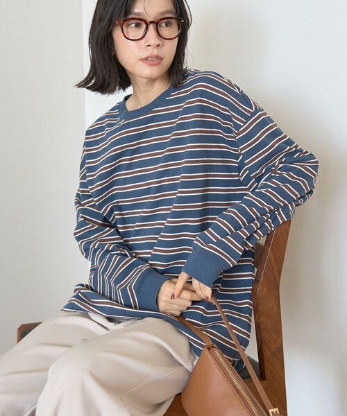 ボーラホリック　ボーダーロングTシャツ　SizeＬ ボーラホリック ボーダーロングTシャツ SizeL - メルカリ