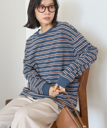 アソートボーダーロングTシャツ