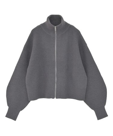 ZIPハイネックカーディガン