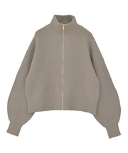 ZIPハイネックカーディガン