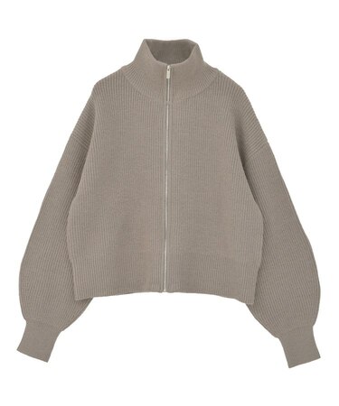 ZIPハイネックカーディガン