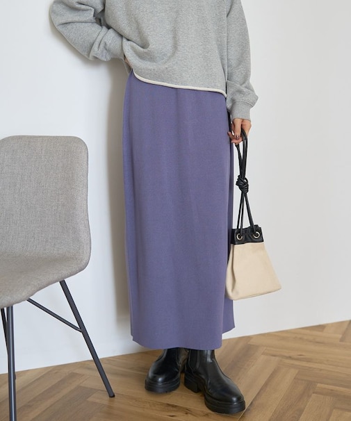 バイパチ総針ニットタイトスカート＜静電気軽減＞