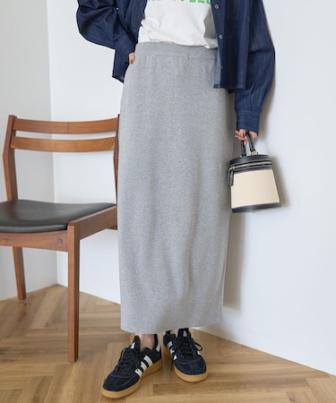 バイパチ総針ニットタイトスカート＜静電気軽減＞