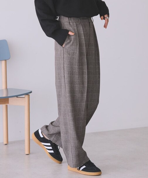 サイドゴム2タックパンツ