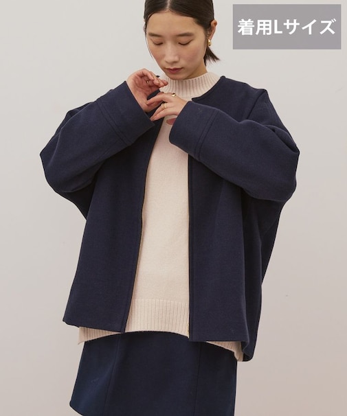 【選べる丈】中空FIBERノーカラーコート