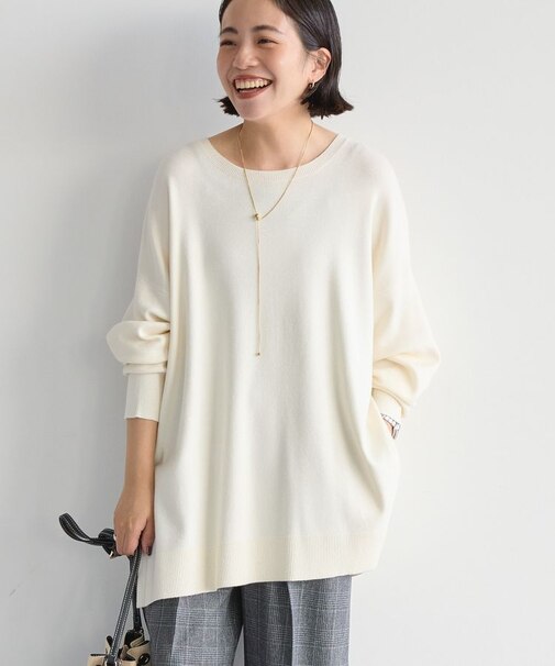 バイパチロングニットプルオーバー/チュニック＜静電気軽減＞