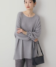 バイパチロングニットプルオーバー/チュニック＜静電気軽減＞