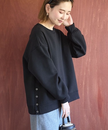 サイドドットボタンポンチプルオーバー