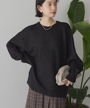 ラグランラメニットプルオーバー