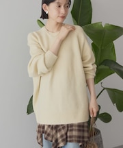 ラグランラメニットプルオーバー