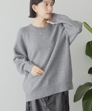 ラグランラメニットプルオーバー