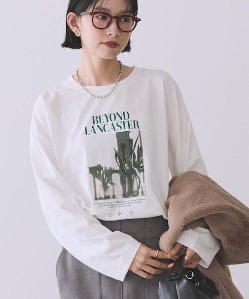 BOTANICAL PHOTO ロングTシャツ/チュニック