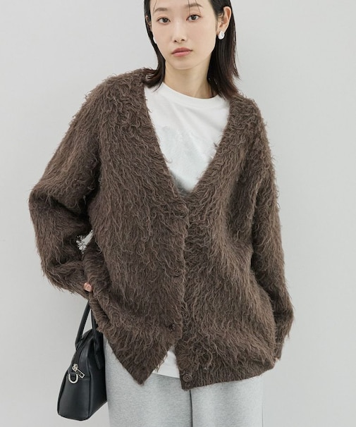 カールシャギーカーディガン