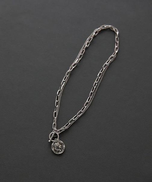 コイントップダブルチェーンネックレス