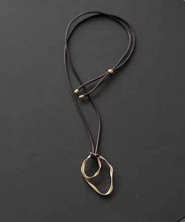 ダブルメタル スライドロングネックレス