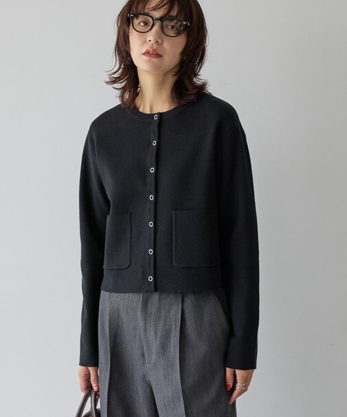 バイパチリングドットニットカーディガン＜静電気軽減＞