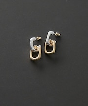 コンビカラースクエアピアス