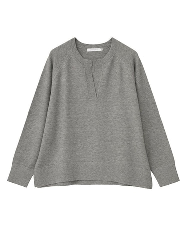 バイパチカフタンラグランニットプルオーバー<静電気軽減>