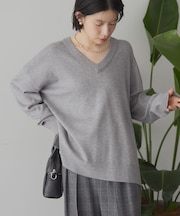 バイパチVネックニットプルオーバー＜静電気軽減＞