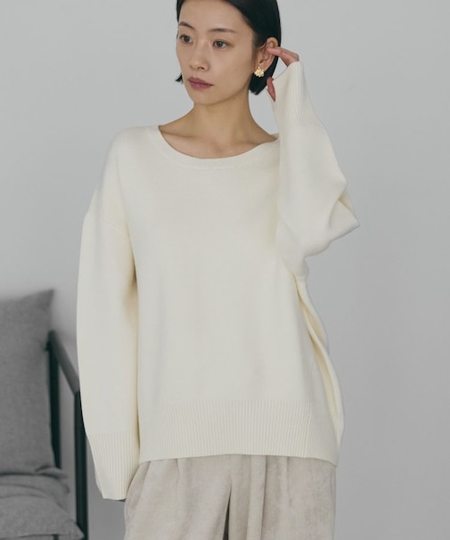 バイパチ前振りニットプルオーバー＜静電気軽減＞